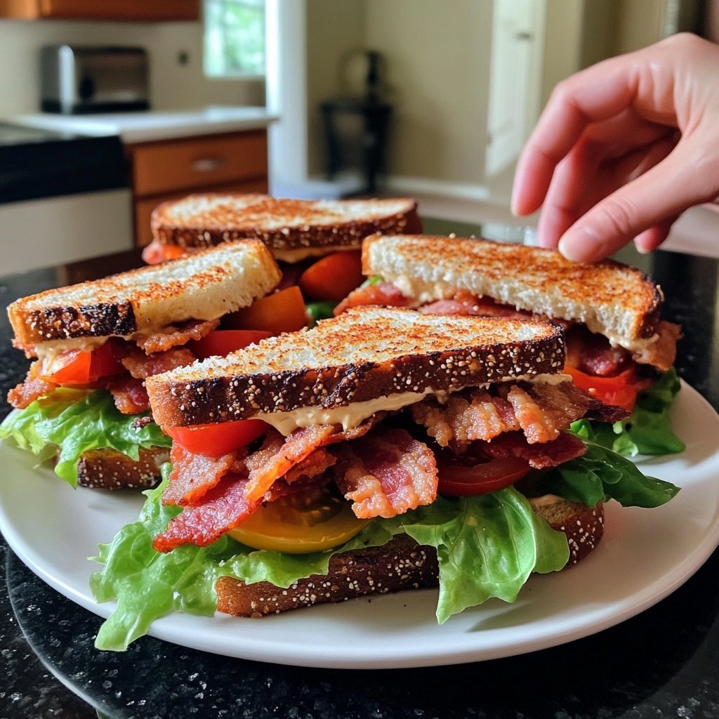 Healthy BLT Sandwich Lunch