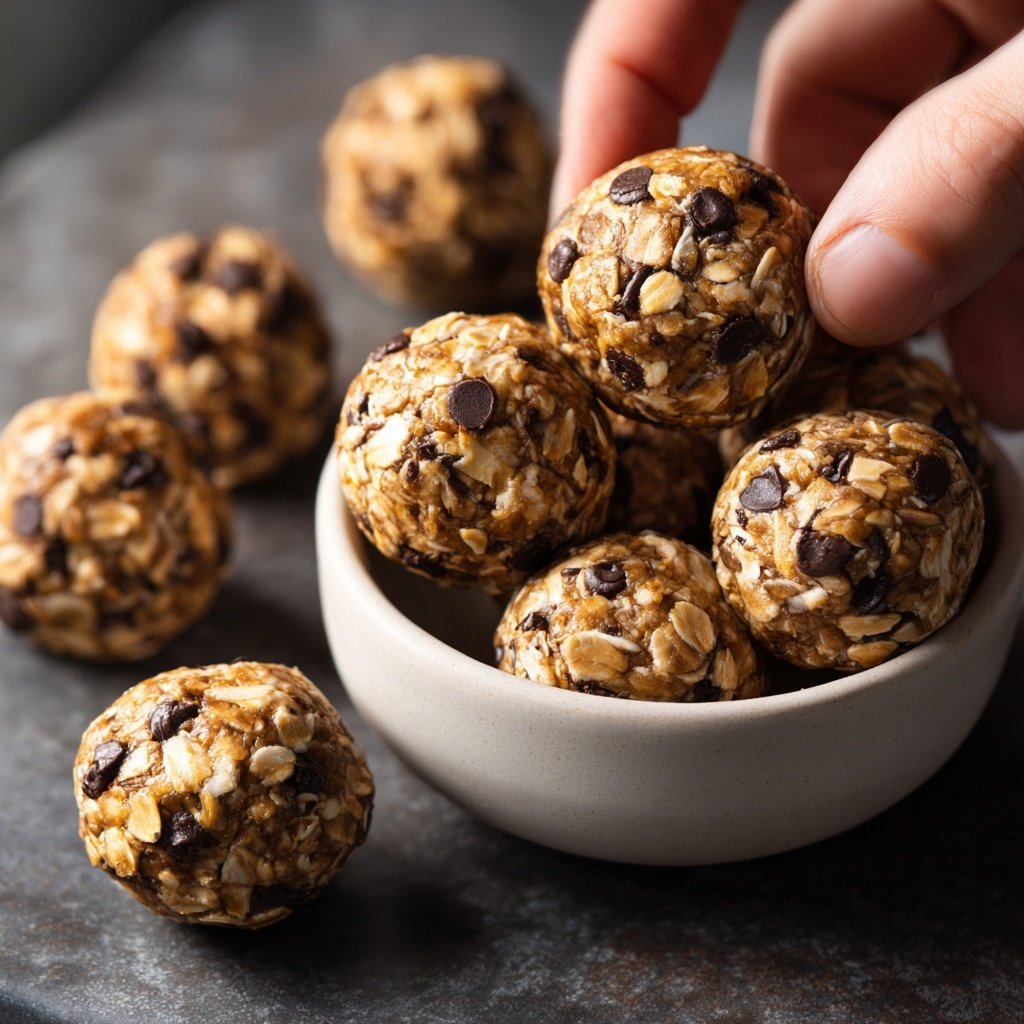 Healthy Snack Energy Balls With Oats