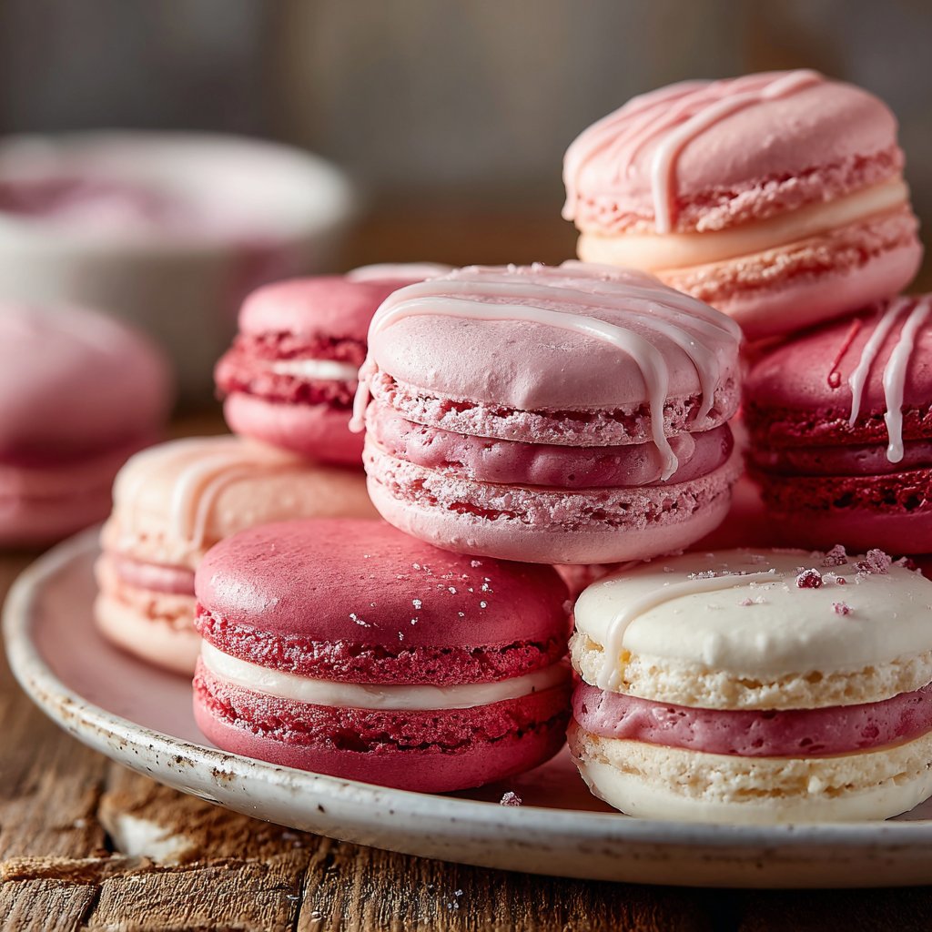 Macaron Towers in Valentine Colors