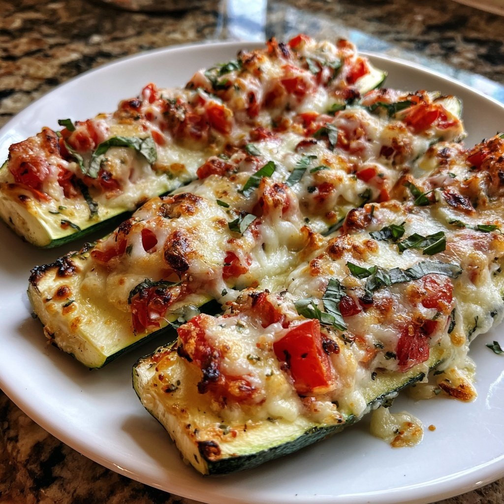 Baked Zucchini Veggie Boats