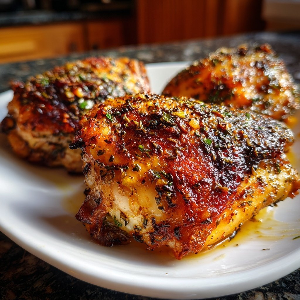 Baked Chicken Thighs Crispy