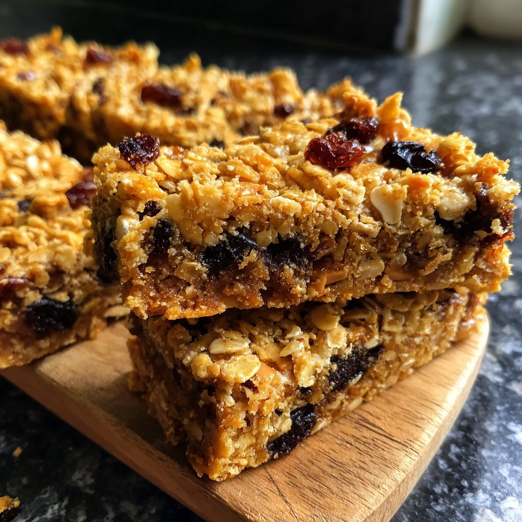 Healthy Snack Peanut Butter Oat Bars