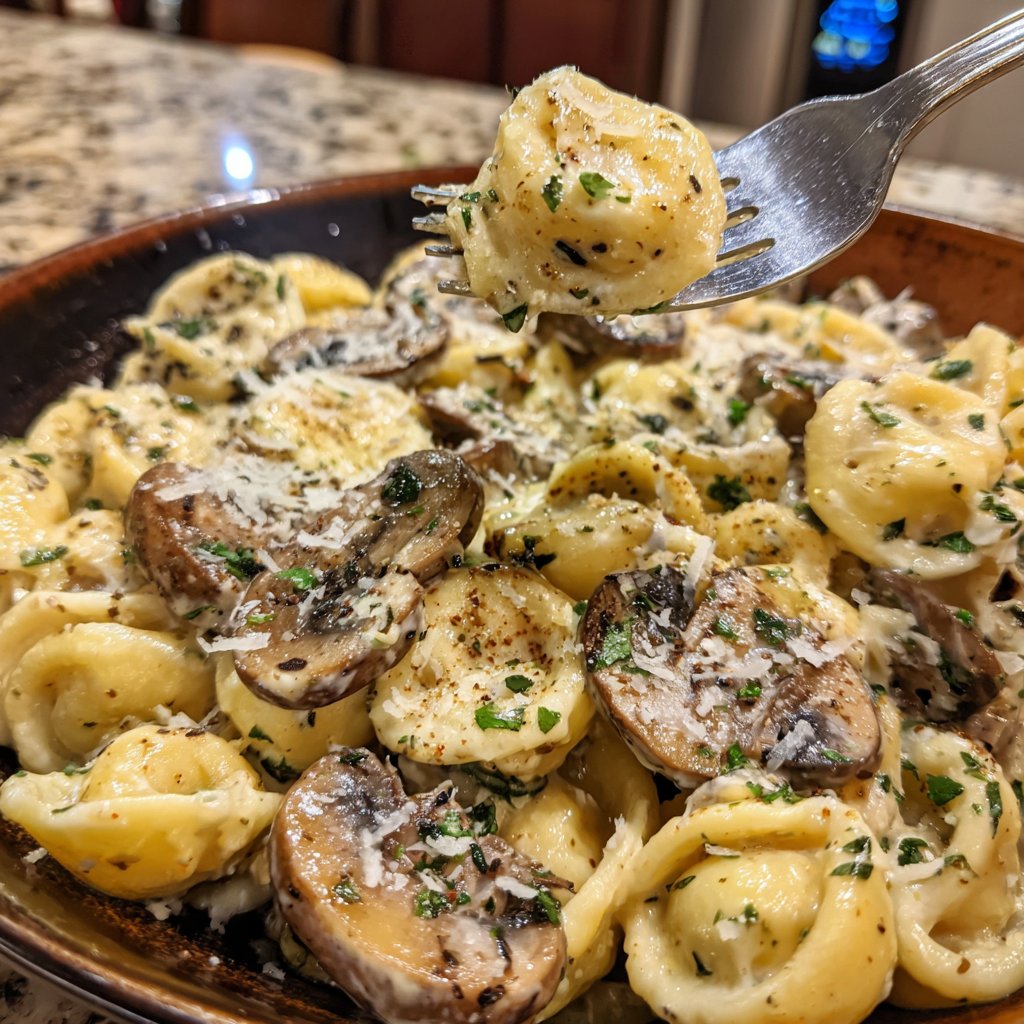 Valentine Dinner Creamy Mushroom Pasta