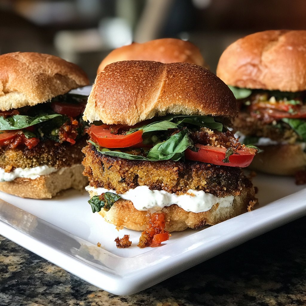 Crispy Eggplant Sliders