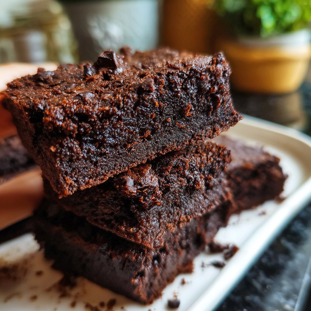 Cottage Cheese Brownies with Mocha Flavor