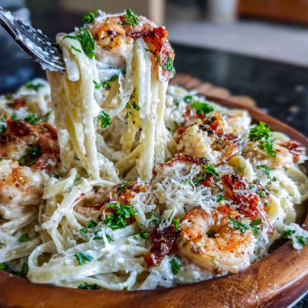 Creamy Shrimp Alfredo Pasta