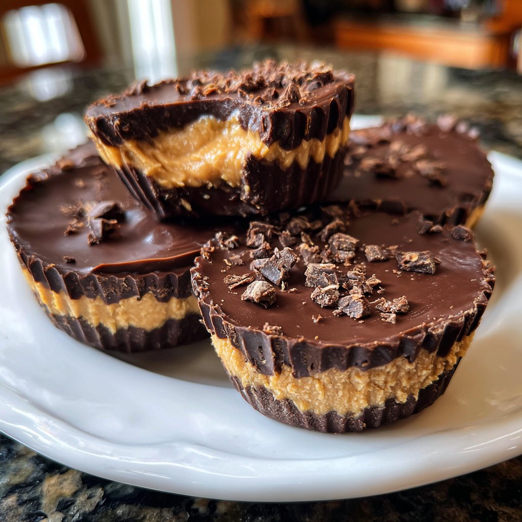 Homemade Peanut Butter Cups Dark Chocolate