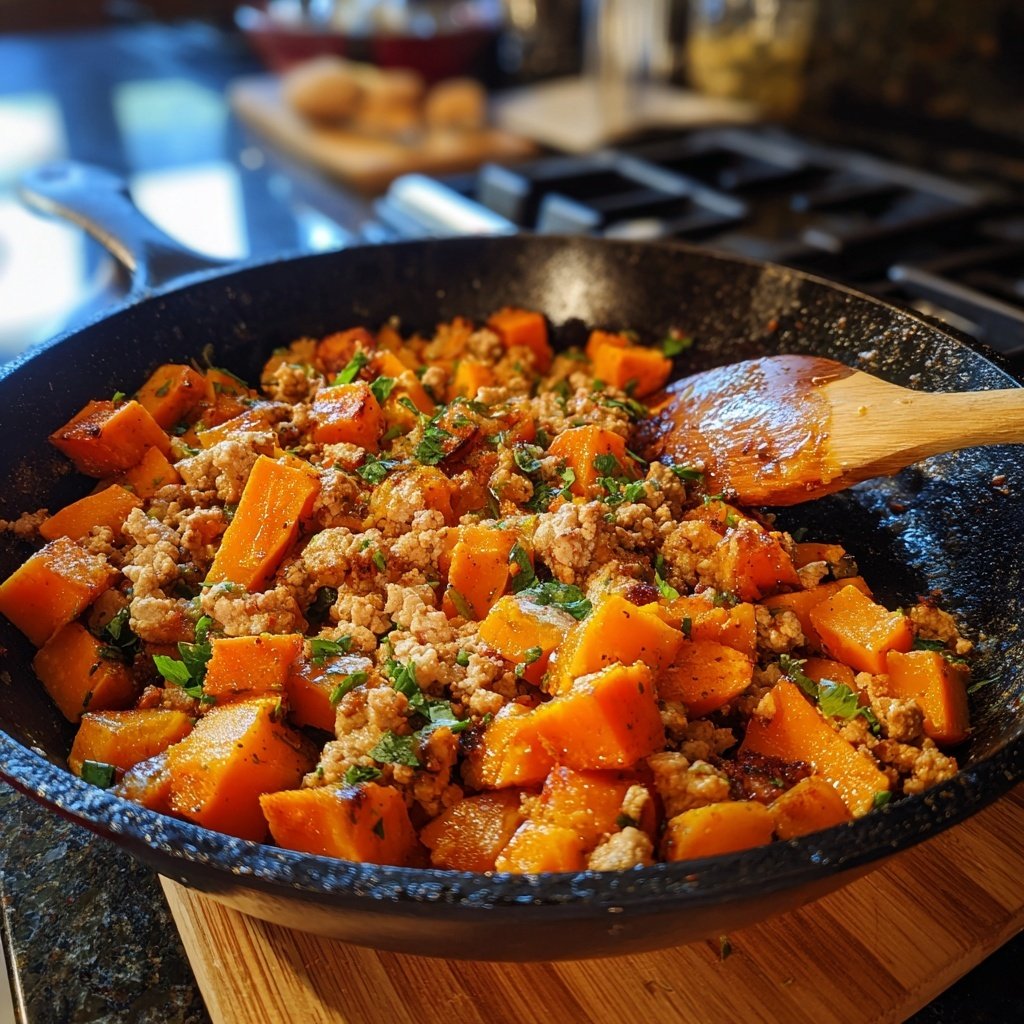 Ground Turkey Sweet Potato Skillet