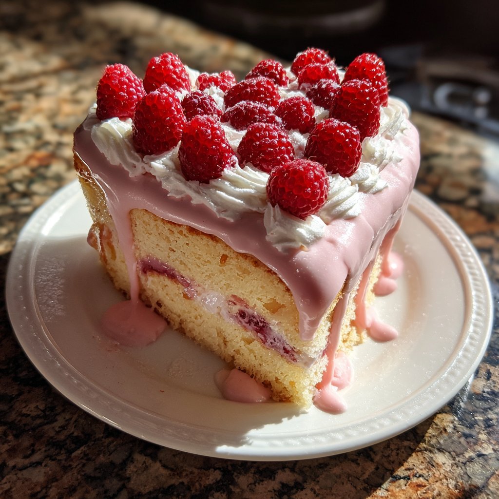 Mini Heart Cake with Raspberry Cream