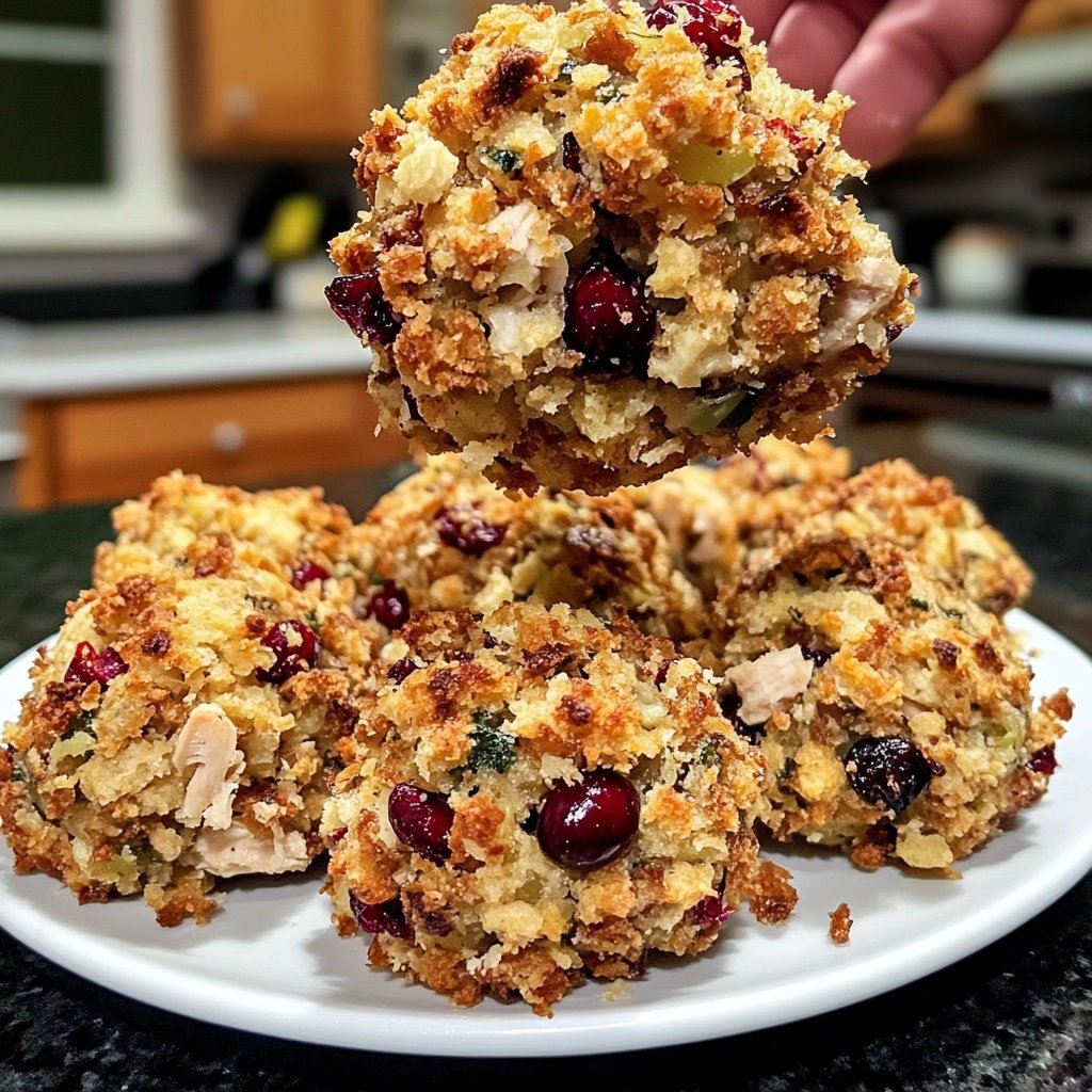 Cranberry and Turkey Stuffing Balls