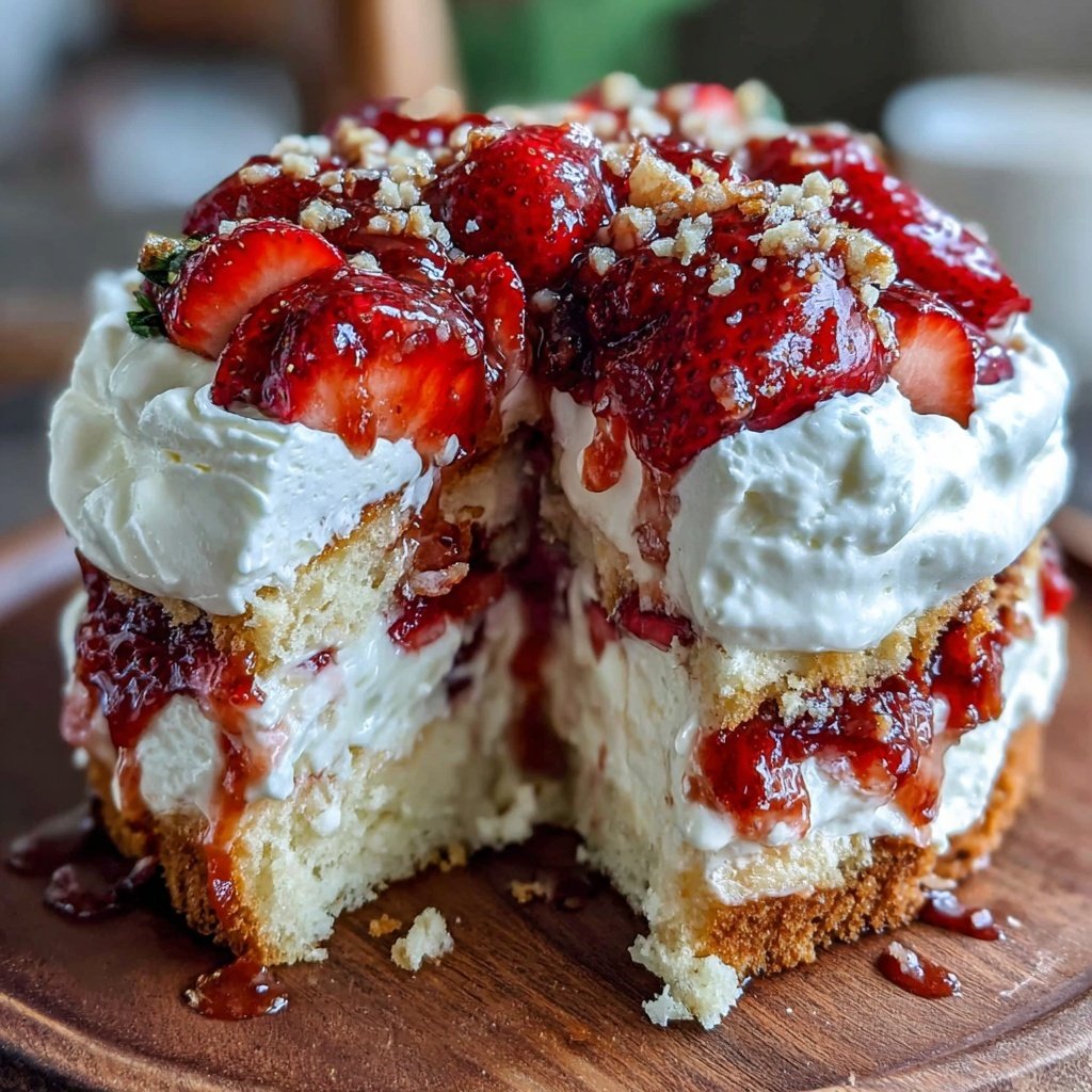 Strawberry Shortcake Poke Cake