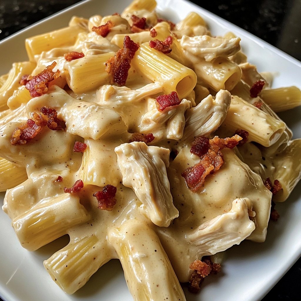 Creamy Chicken Bacon Ranch Pasta