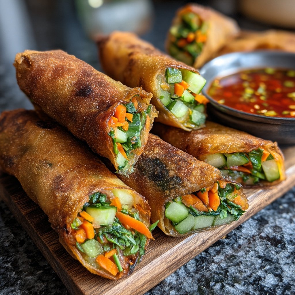 Super Bowl Veggie Spring Rolls